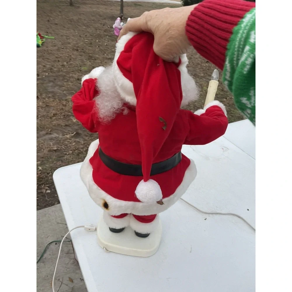 Vintage National Rennoc Animated Santa Claus w/ Candle Christmas Decoration‎ - Picture 3 of 7